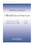 I Would Live in Your Love