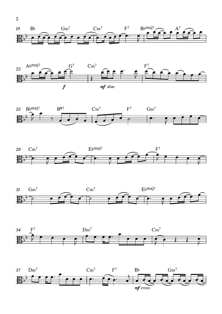 Less by Olivia Rodrigo Viola Solo - Digital Sheet Music page 2