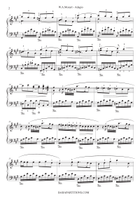 W.A.Mozart - ADAGIO (Concerto N°23) | Original Piano Solo Arrangement Chamber Music scores gallery preview page 5