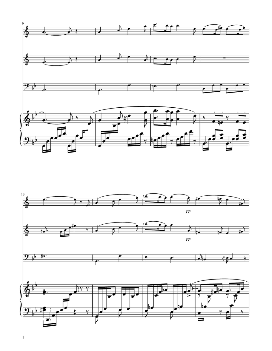 Sicilienne - Faure - Brass Trio w/ Piano by Gabriel Faure Brass Trio - Digital Sheet Music page 2
