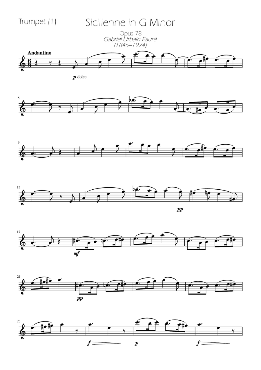 Sicilienne - Faure - Brass Trio by Gabriel Faure Brass Trio - Digital Sheet Music page 5