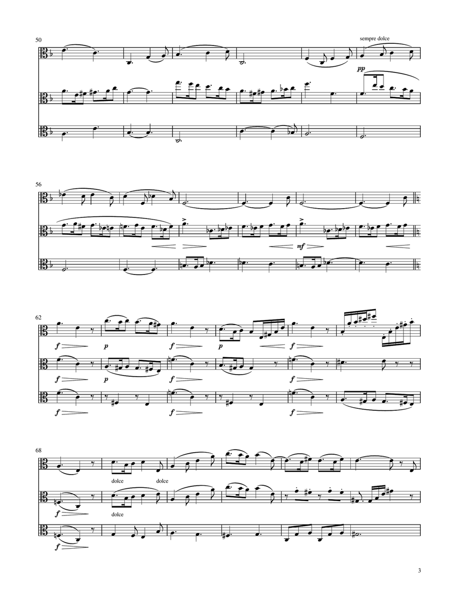 Sicilienne - Faure - Viola Trio by Gabriel Faure String Trio - Digital Sheet Music page 3