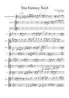 Trio Fantasy No.8 (Gibbons) for tenor recorder and two guitars Small Ensemble scores gallery preview page 5