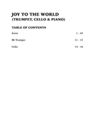 Joy to the World (Trio for Trumpet, Cello and Piano) Trumpet Trio scores gallery preview page 4