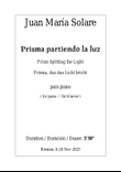 Prisma partiendo la luz [Piano Solo]