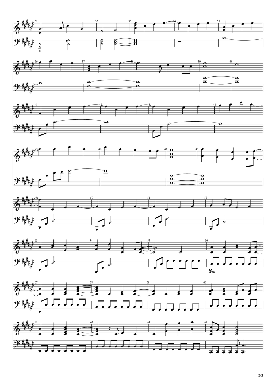 Love Is Gone Piano Solo - Digital Sheet Music page 2