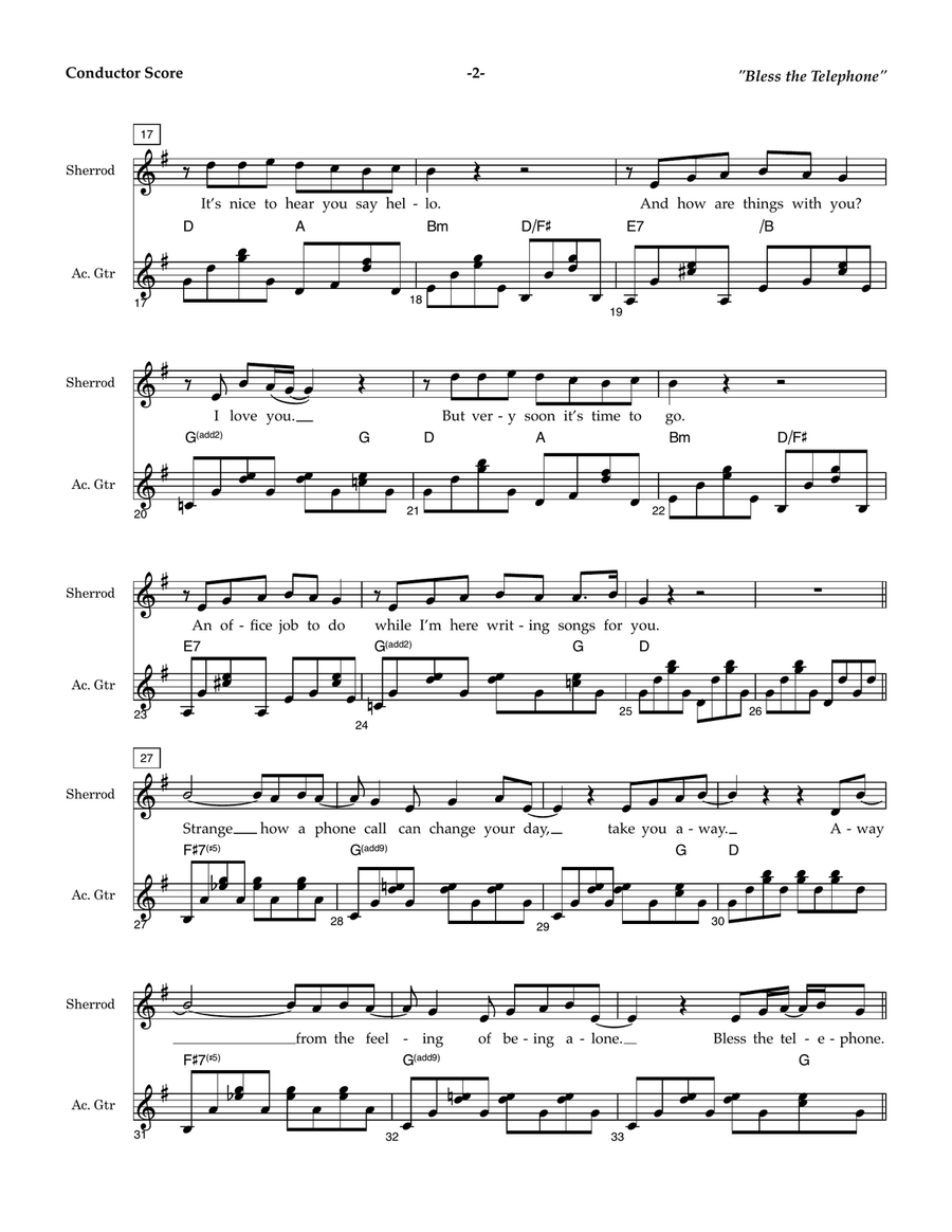 Bless The Telephone by Labi Siffre Acoustic Guitar - Digital Sheet Music page 2