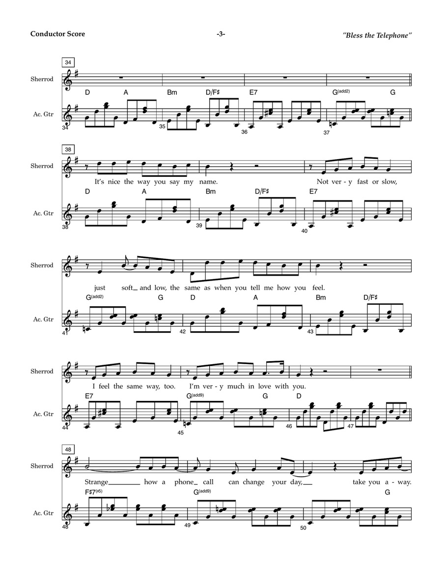 Bless The Telephone by Labi Siffre Acoustic Guitar - Digital Sheet Music page 3