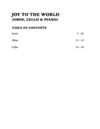 Joy to the World (Trio for Oboe, Cello and Piano) Small Ensemble scores gallery preview page 4
