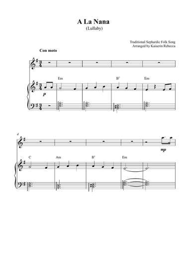A La Nana (Lullaby)