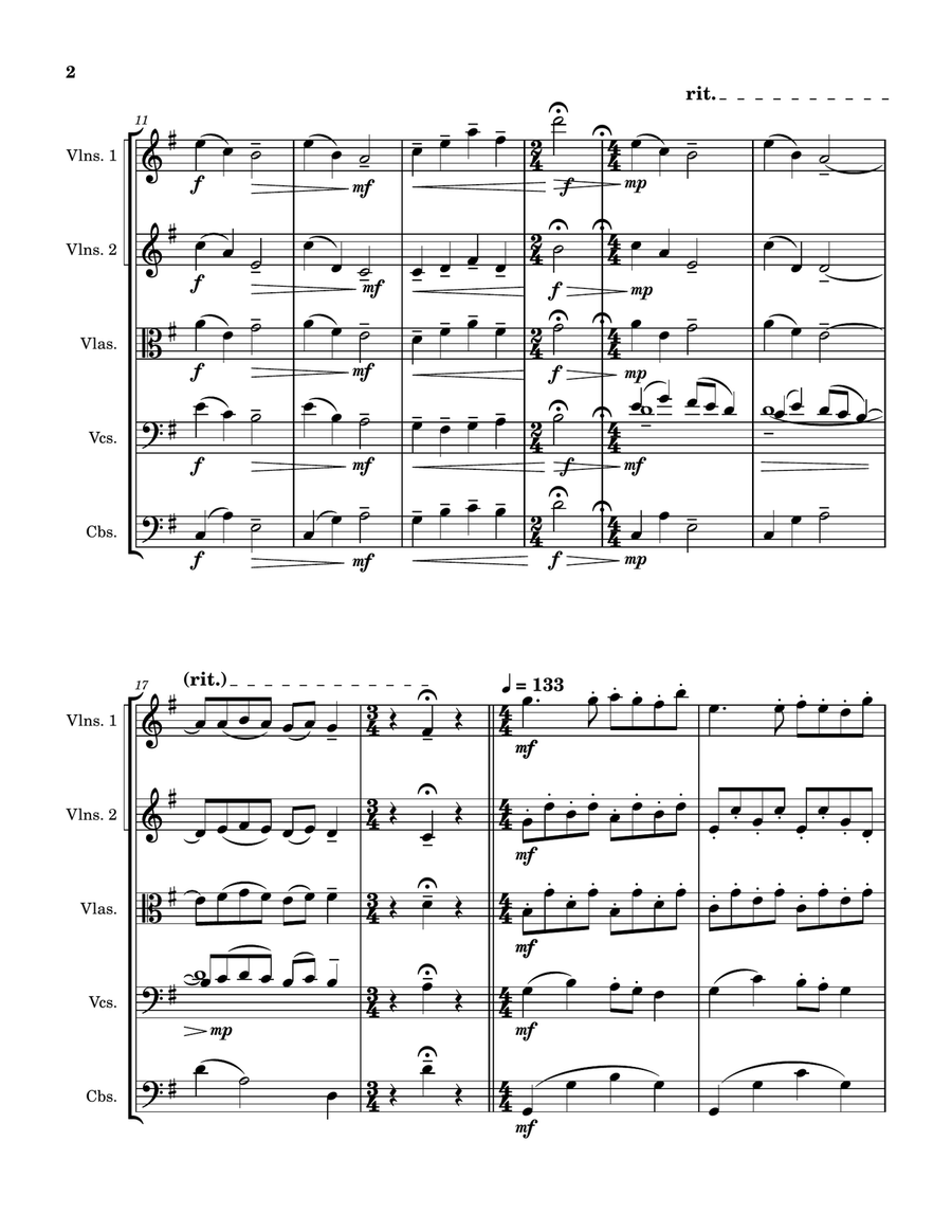 Strings in E Minor String Orchestra - Digital Sheet Music page 2