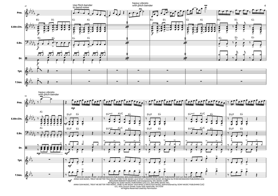 Shut Up And Dance by Walk the Moon Large Ensemble - Digital Sheet Music page 4