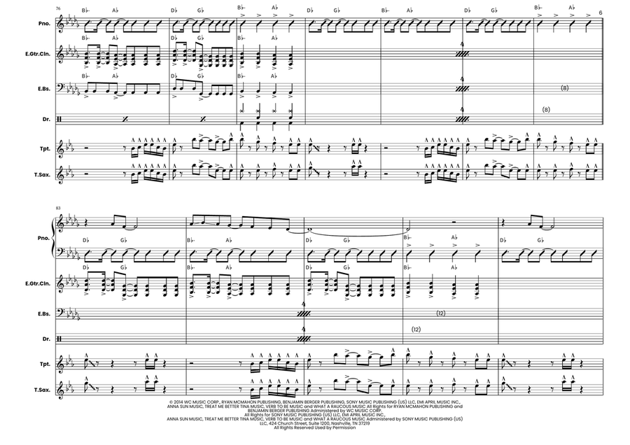 Shut Up And Dance by Walk the Moon Large Ensemble - Digital Sheet Music page 6