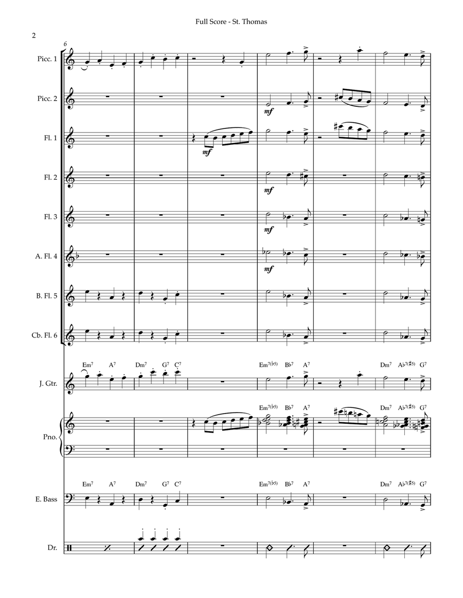 St. Thomas by Sonny Rollins Woodwind Ensemble - Digital Sheet Music page 2