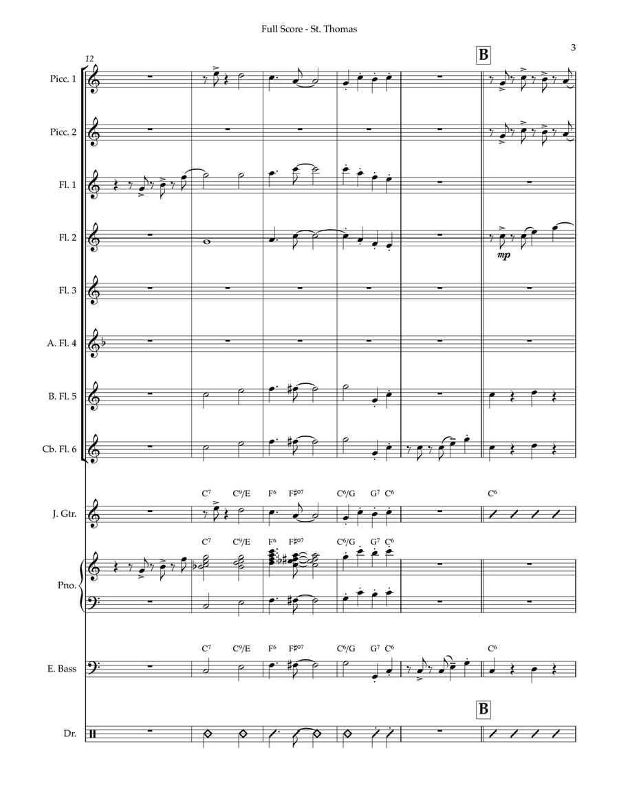 St. Thomas by Sonny Rollins Woodwind Ensemble - Digital Sheet Music page 3