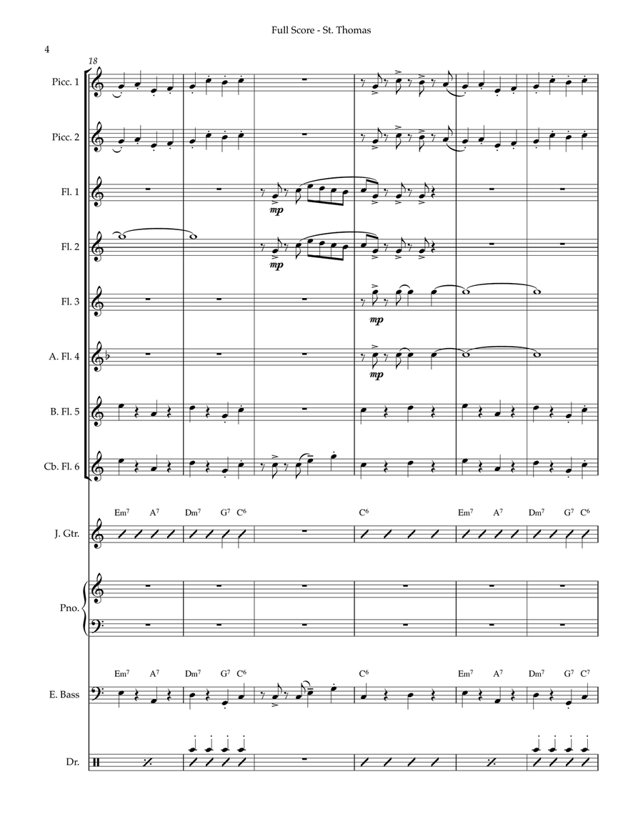 St. Thomas by Sonny Rollins Woodwind Ensemble - Digital Sheet Music page 4