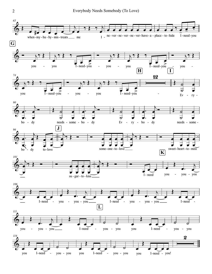 Everybody Needs Somebody To Love by The Blues Brothers Cover Band - Digital Sheet Music page 3