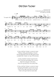 Old Dan Tucker - Trumpet in F Easy with Chords and Lyrics