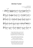 Old Dan Tucker - Flute in D Easy with Chords and Lyrics