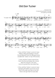 Old Dan Tucker - Trumpet in Ab Easy with Chords and Lyrics