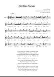 Old Dan Tucker - Violin in F Easy with Chords and Lyrics