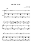 Old Dan Tucker - Cello with Piano in G Easy with Chords and Lyrics