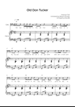 Old Dan Tucker - Cello with Piano in D Easy with Chords and Lyrics