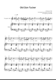 Old Dan Tucker - Trumpet with Piano in Bb Easy with Chords and Lyrics