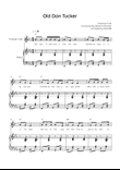 Old Dan Tucker - Trumpet with Piano in Eb Easy with Chords and Lyrics