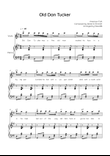 Old Dan Tucker - Violin with Piano in G Easy with Chords and Lyrics