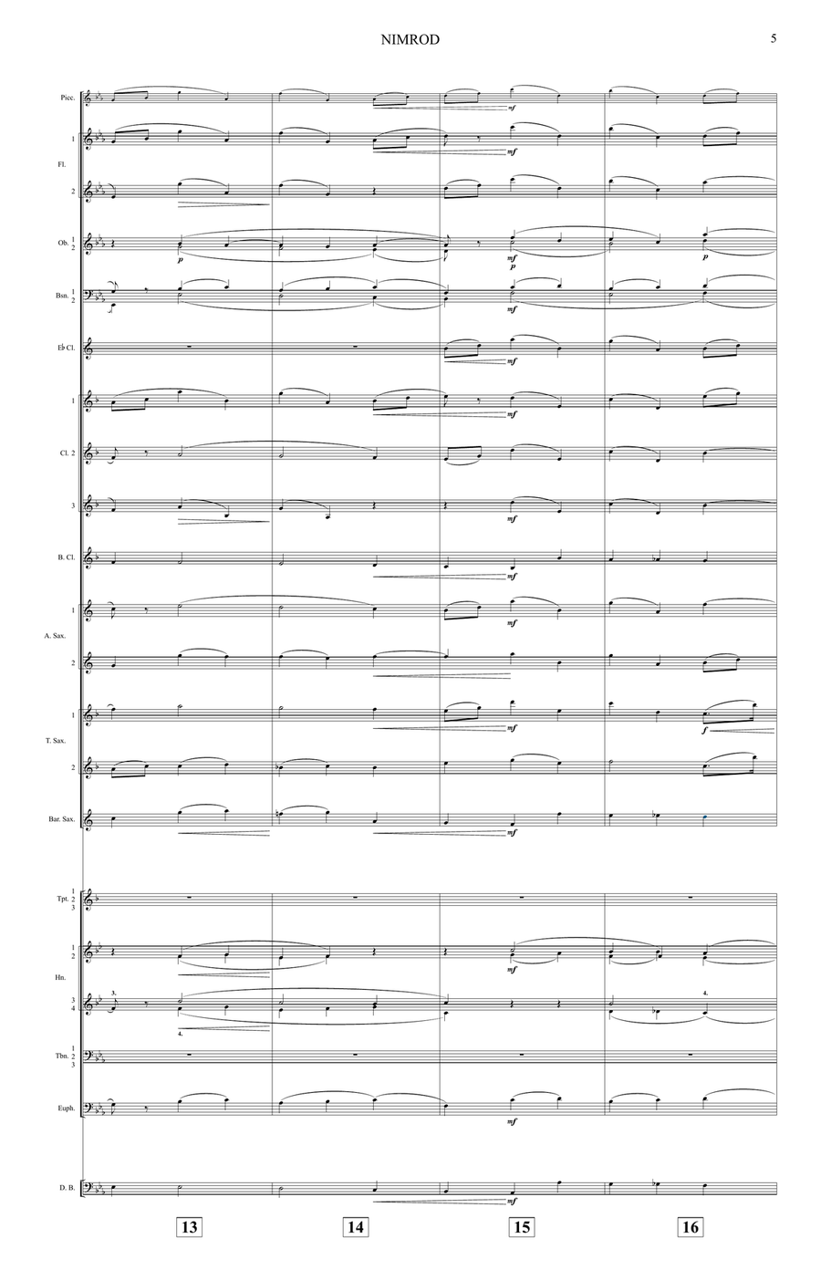 Nimrod (from Enigma Variations) – Arranged for Wind Ensemble by Edward Elgar Concert Band - Digital Sheet Music page 5