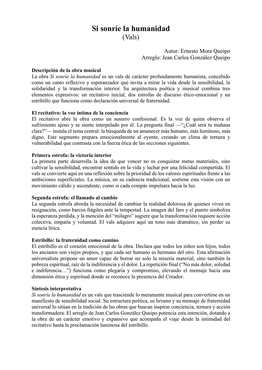 Si sonríe la humanidad Full Orchestra - Digital Sheet Music page 2