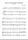 Dear Lord and Father of Mankind (Repton) - Cello in F Easy with Chords and Lyrics