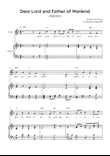 Dear Lord and Father of Mankind (Repton) - Flute in F Easy with Chords and Lyrics