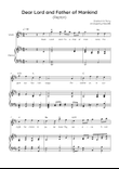 Dear Lord and Father of Mankind (Repton) - Violin with Piano in D Easy with Chords and Lyrics