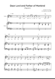Dear Lord and Father of Mankind (Repton) - Voice with Piano in D Easy with Chords and Lyrics