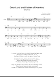 Dear Lord and Father of Mankind (Repton) - Cello in G Easy with Chords and Lyrics