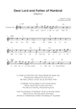 Dear Lord and Father of Mankind (Repton) - Trumpet in Ab Easy with Chords and Lyrics