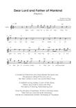Dear Lord and Father of Mankind (Repton) - Violin in C Easy with Chords and Lyrics