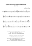 Dear Lord and Father of Mankind (Repton) - Violin in D Easy with Chords and Lyrics