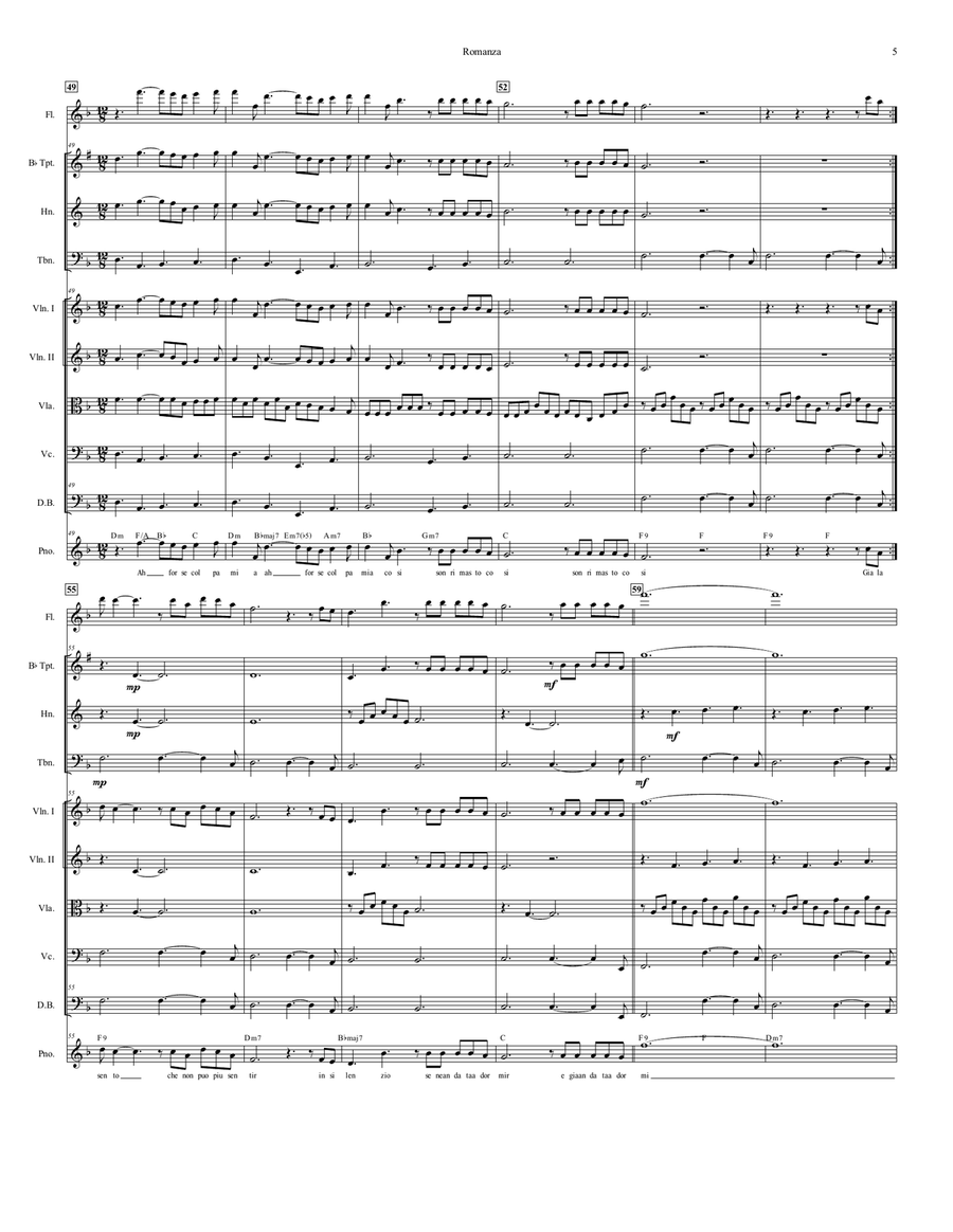 Romanza by Andrea Bocelli Chamber Music - Digital Sheet Music page 6