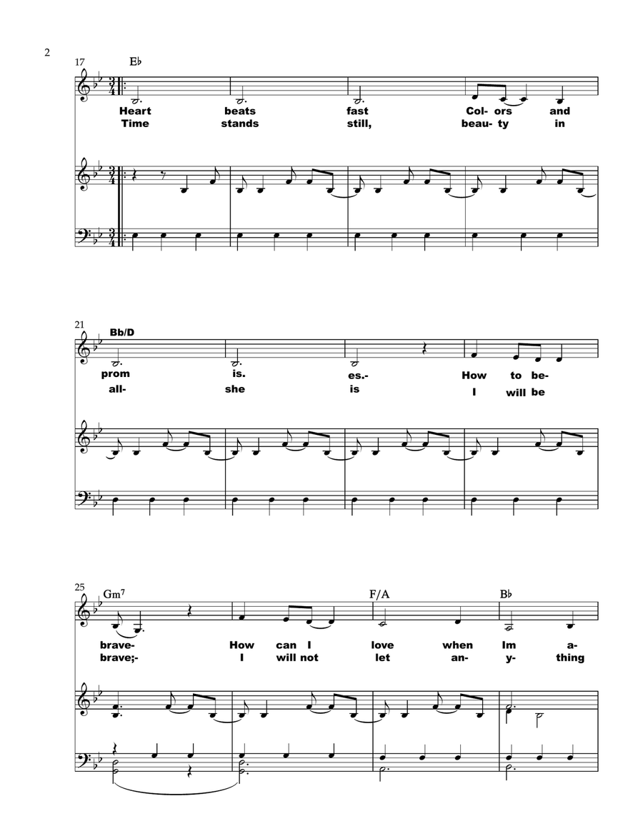 A Thousand Years by Christina Perri Piano, Vocal - Digital Sheet Music page 2