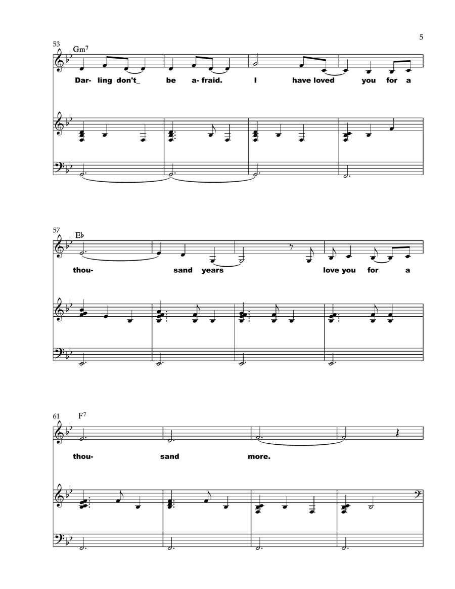 A Thousand Years by Christina Perri Piano, Vocal - Digital Sheet Music page 5