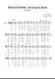Eternal Father, Strong to Save (Melita) - Cello in C Easy with Chords and Lyrics