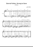 Eternal Father, Strong to Save (Melita) - Piano in C Easy with Chords and Lyrics
