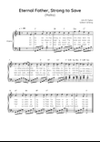 Eternal Father, Strong to Save (Melita) - Piano in F Easy with Chords and Lyrics