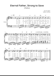 Eternal Father, Strong to Save (Melita) - Piano in D Easy with Chords and Lyrics