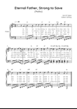 Eternal Father, Strong to Save (Melita) - Piano in G Easy with Chords and Lyrics