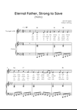 Eternal Father, Strong to Save (Melita) - Trumpet with Piano in Ab Easy with Chords and Lyrics