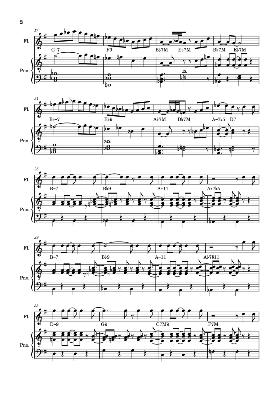 One Note Samba (Samba De Uma Nota Só) by Antonio Carlos Jobim Flute Solo - Digital Sheet Music page 2
